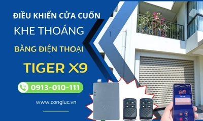 Bộ Điều Khiển Cửa Cuốn Khe Thoáng Thông Minh Bằng Điện Thoại
